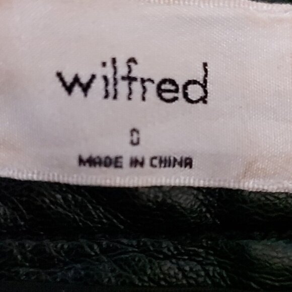 Wilfred Aritzia Black Vegan Leather Mini Skirt Size 0 - Picture 5 of 5